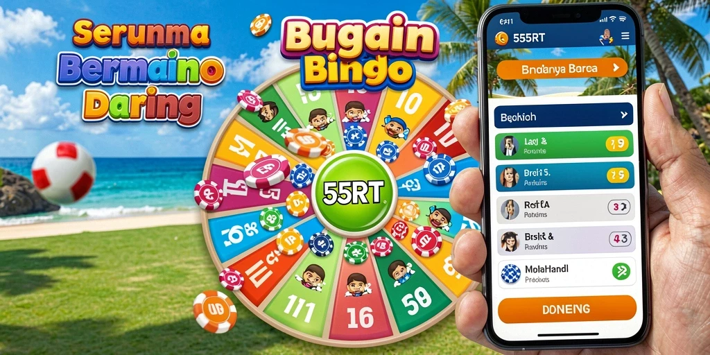 Tangkapan layar utama 55RT menampilkan gameplay menarik Bingo.