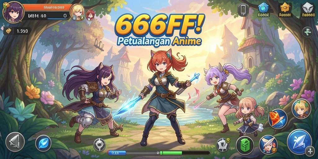 Tampilan gameplay yang menakjubkan dari game Anime 666FF.