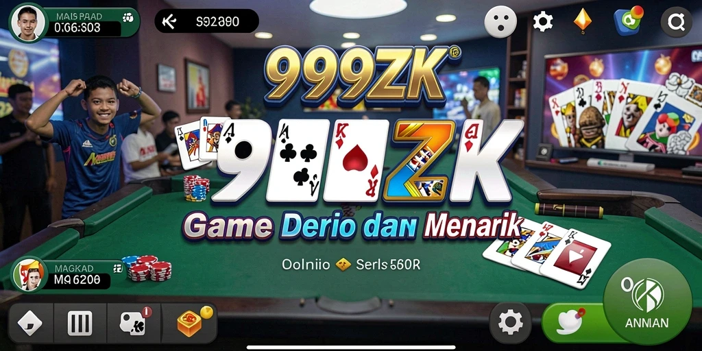 Screenshot permainan Domino 999ZK yang penuh aksi dan keseruan.