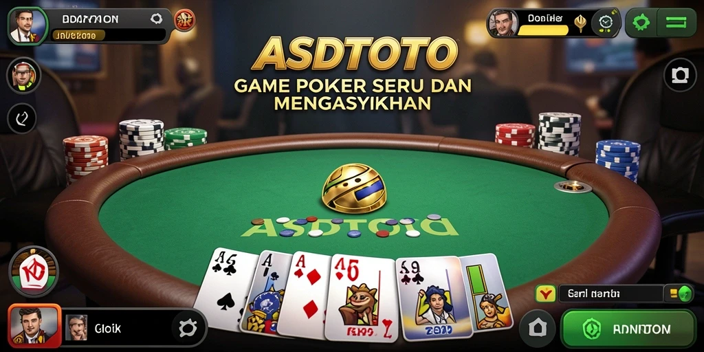Tampilan gameplay seru dalam aplikasi Poker ASDTOTO.