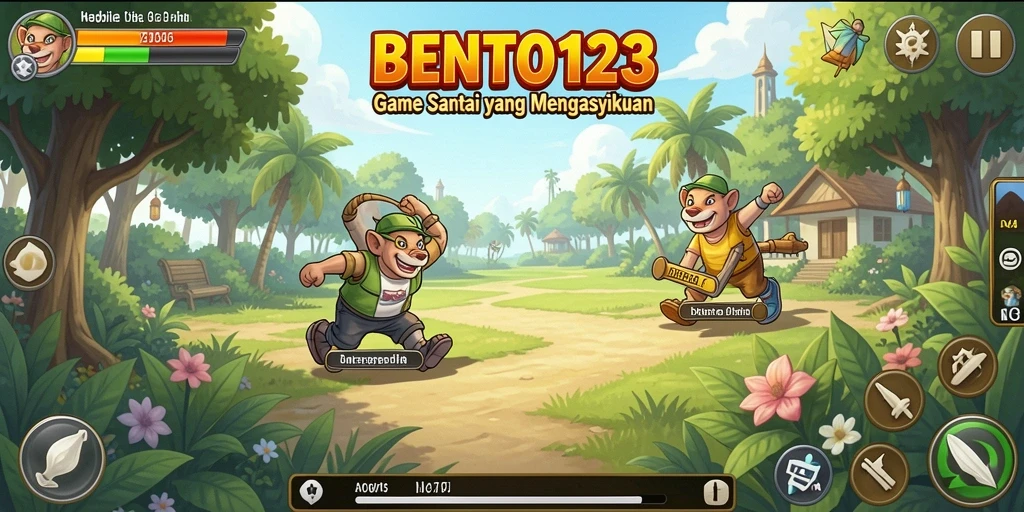 Tampilan gameplay BENTO123 yang penuh warna dan menyenangkan.