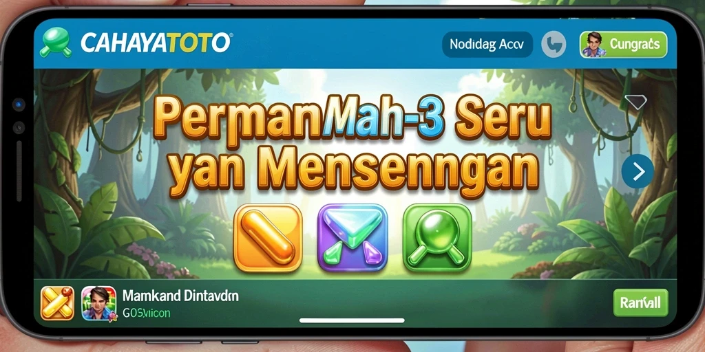 Tampilan screenshot CAHAYATOTO dengan gameplay Match-3 yang menarik.