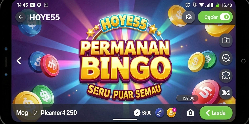 Screenshot gameplay HOYE55 menunjukkan keseruan bermain Bingo.