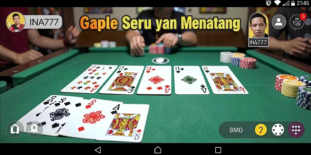 Tampilan gameplay Gaple yang seru di INA777.