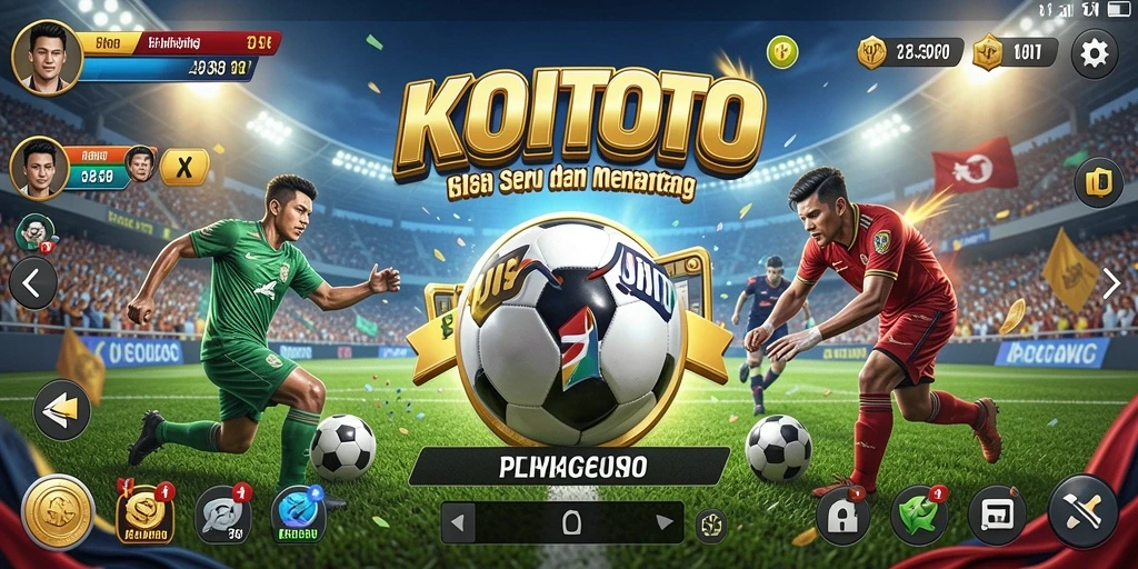 Tampilan gameplay seru di KOITOTO dengan berbagai cabang olahraga.