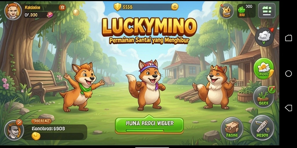 Tampilan gameplay seru dan menarik di LUCKYMINO.
