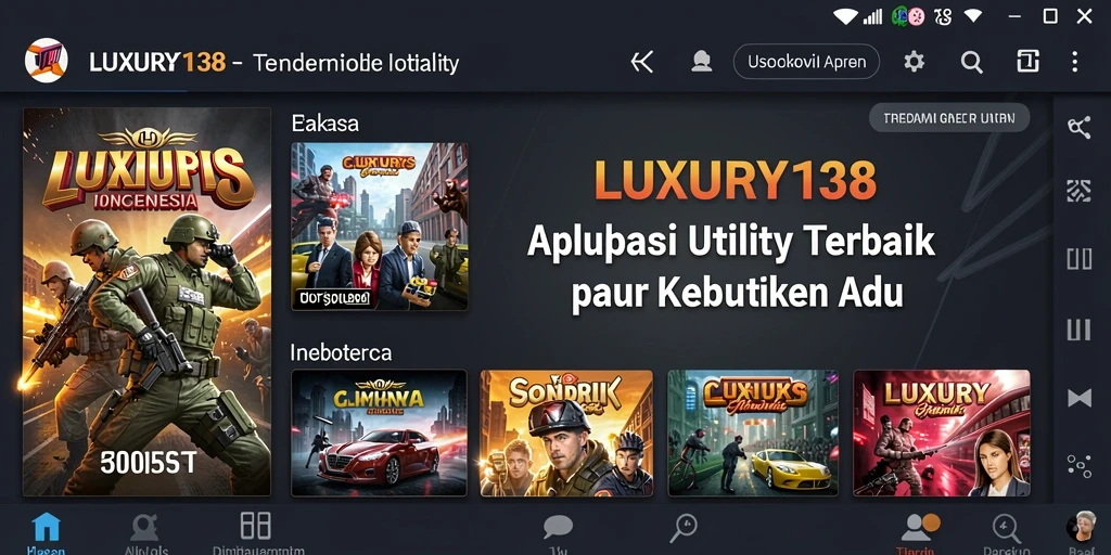 Tampilan antarmuka LUXURY138 yang intuitif dan user-friendly.