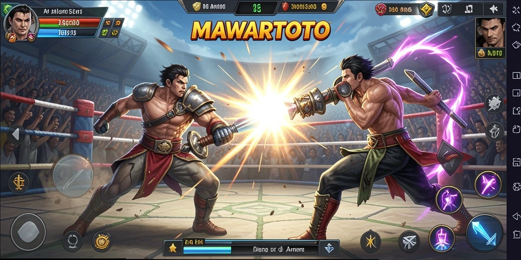 Tampilan aksi pertarungan seru dalam MAWARTOTO.