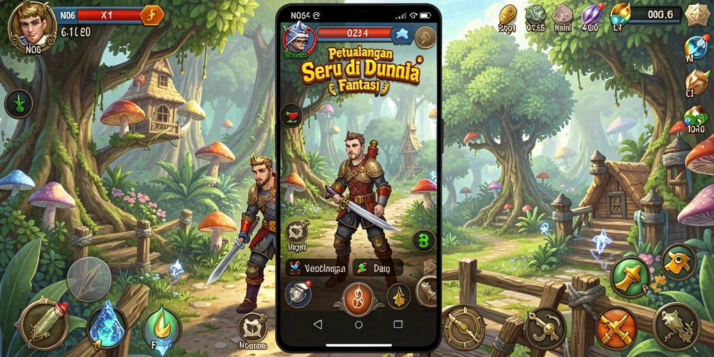 Gameplay N06 menampilkan petualangan epik dengan grafis yang memukau.