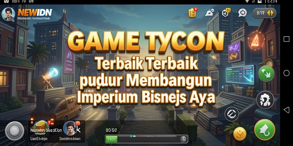 Tampilan gameplay NEWIDN saat membangun kerajaan bisnis.