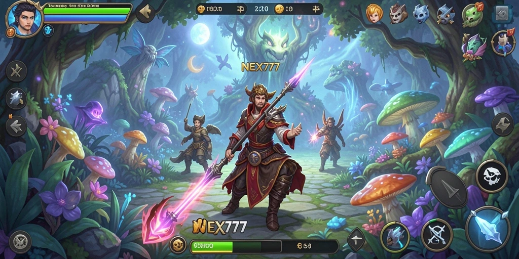 Screenshot gameplay NEX777 yang menampilkan aksi petualangan seru.