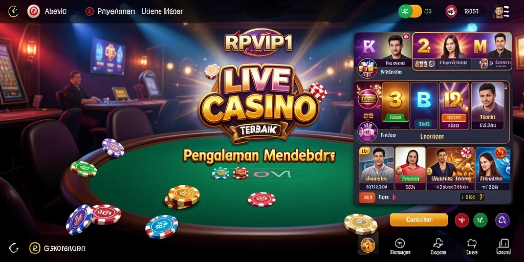 Tampilan menarik dan interaktif dari permainan Live Casino RPVIP1.