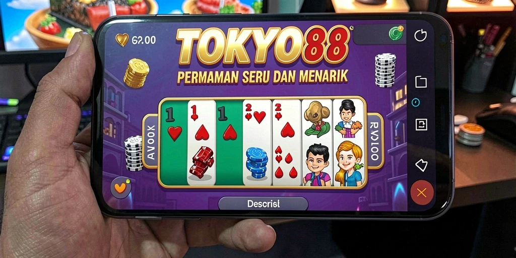 Tampilan menarik dari gameplay Domino di TOKYO88.