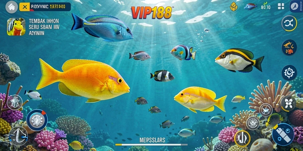 Screenshot menampilkan aksi seru permainan Tembak Ikan VIP188.