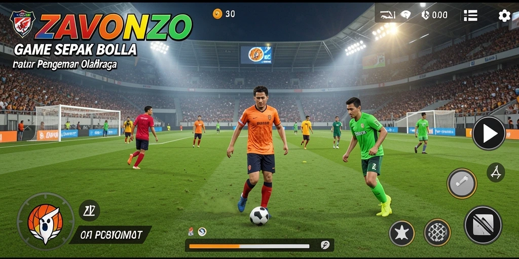 Screenshot gameplay ZAVONZO dengan aksi seru di lapangan.
